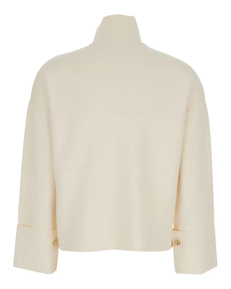 Max Mara Women's Sweatshirt Formato White Viscose Sweatshirts Sweater White