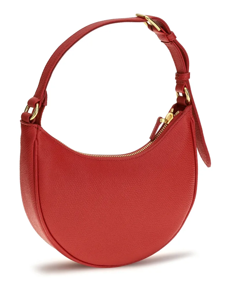 Valentino Garavani Women's Mini Hobo Vlogo Signature Shoulder Bag Rouge Pur Calf Leather Bos Taurus Red