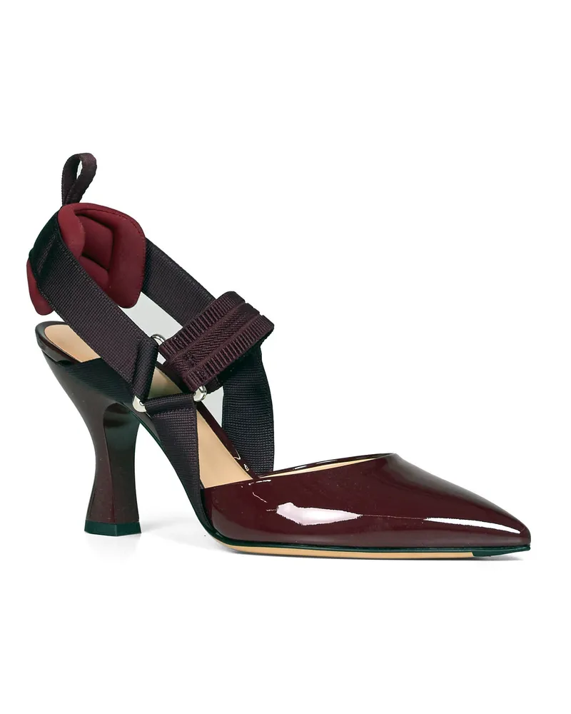Fendi Slingback Pump — Burgundy Burgundy