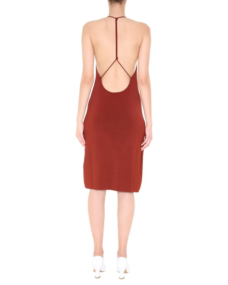Bottega Veneta Viscose Jersey Dress — Orange Orange
