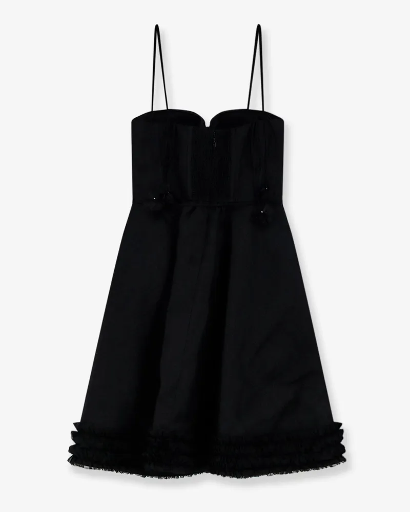 Zimmermann Women's Mini Dress Luna Linen-Silk Black Black