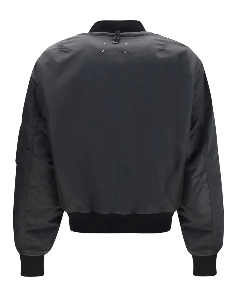 Maison Margiela Men's Reversible Bomber Dark Grey Polyamide Down Jackets 