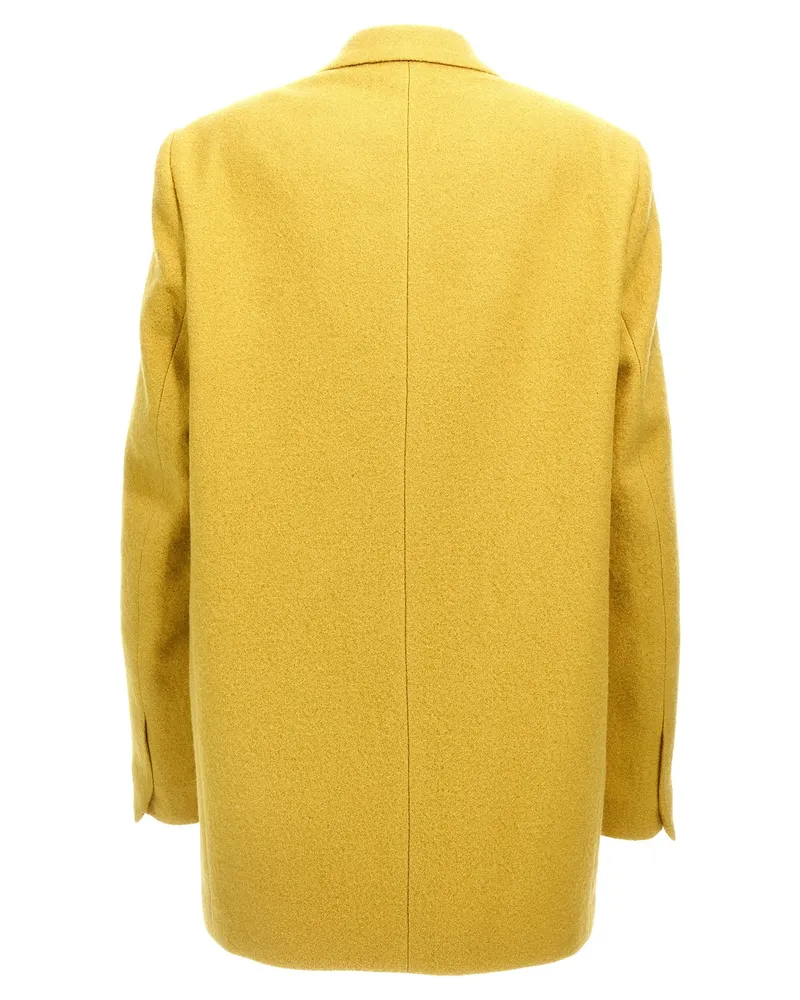 Dries van Noten Women Bicolor Wool Blazer Clothing Yellow