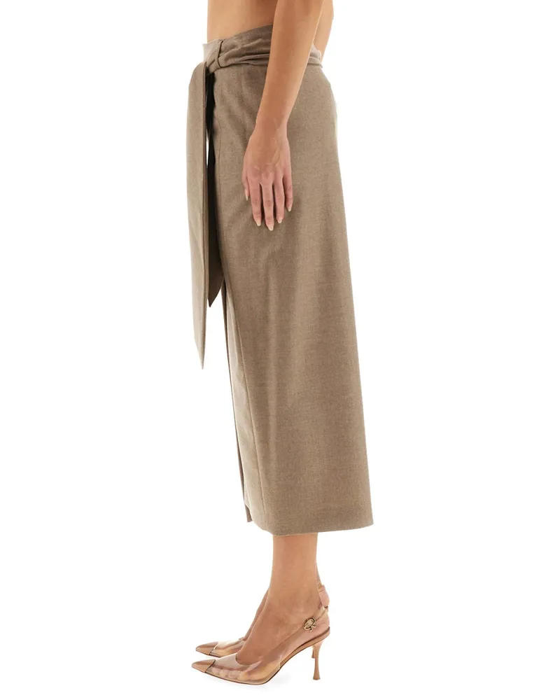 Max Mara Wrap Skirt — Beige Beige