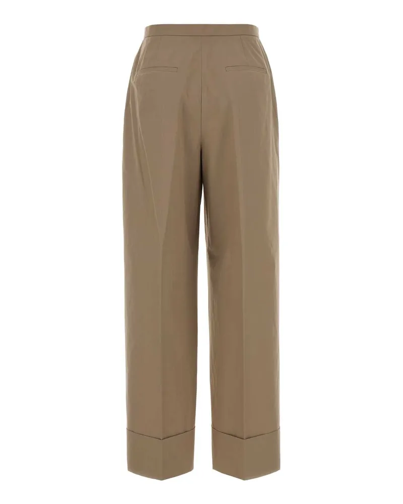 AGNONA Cotton Trousers — Beige Beige