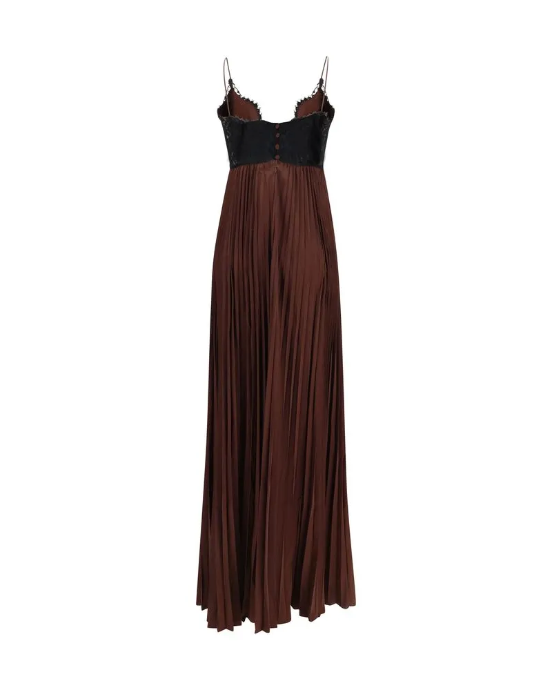 Self-Portrait Women's Brown Polyester Casual Dress Brown