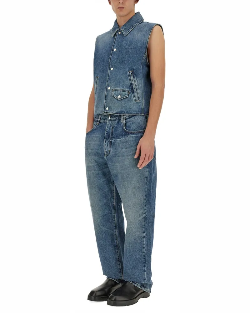 Givenchy Denim Cotton Vest — Blue Blue