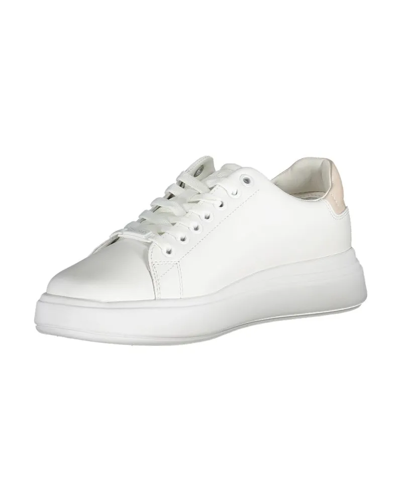 Calvin Klein Leather and Polyester Sneaker — White White