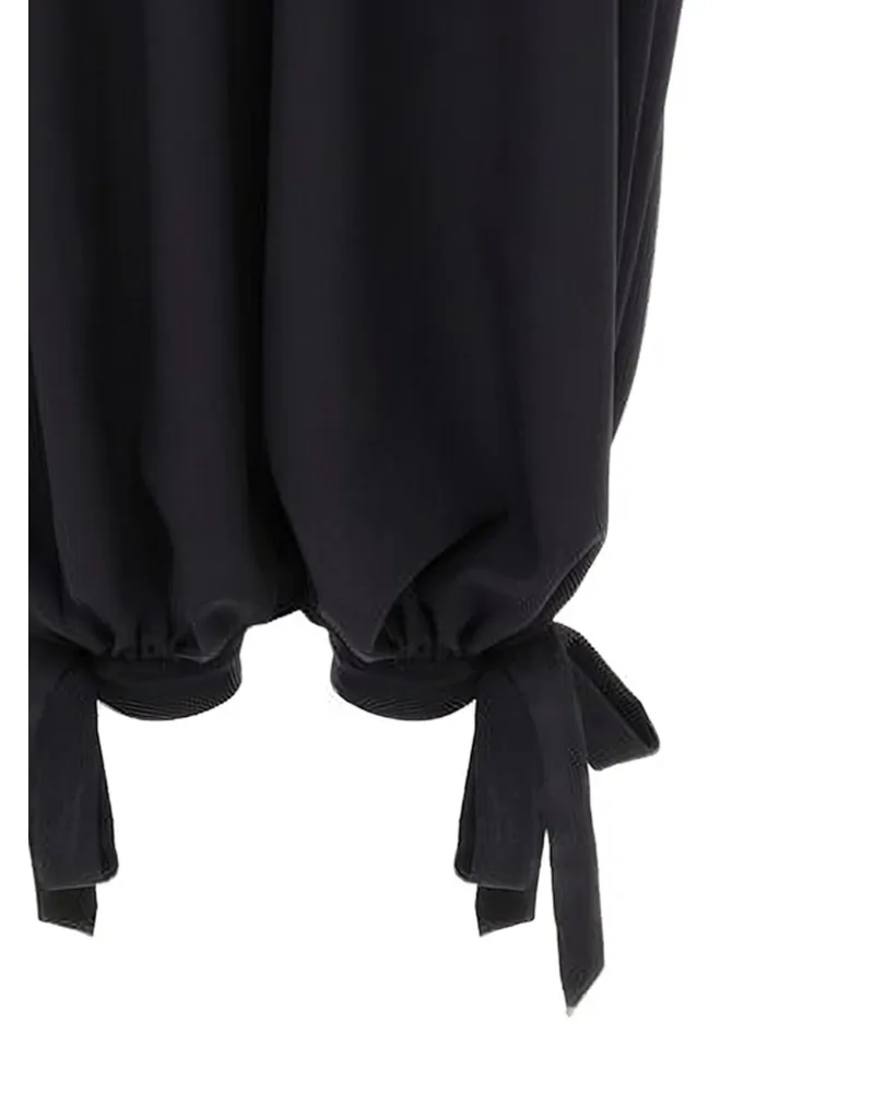 Chloé Silk Tapered Trousers — Black Black