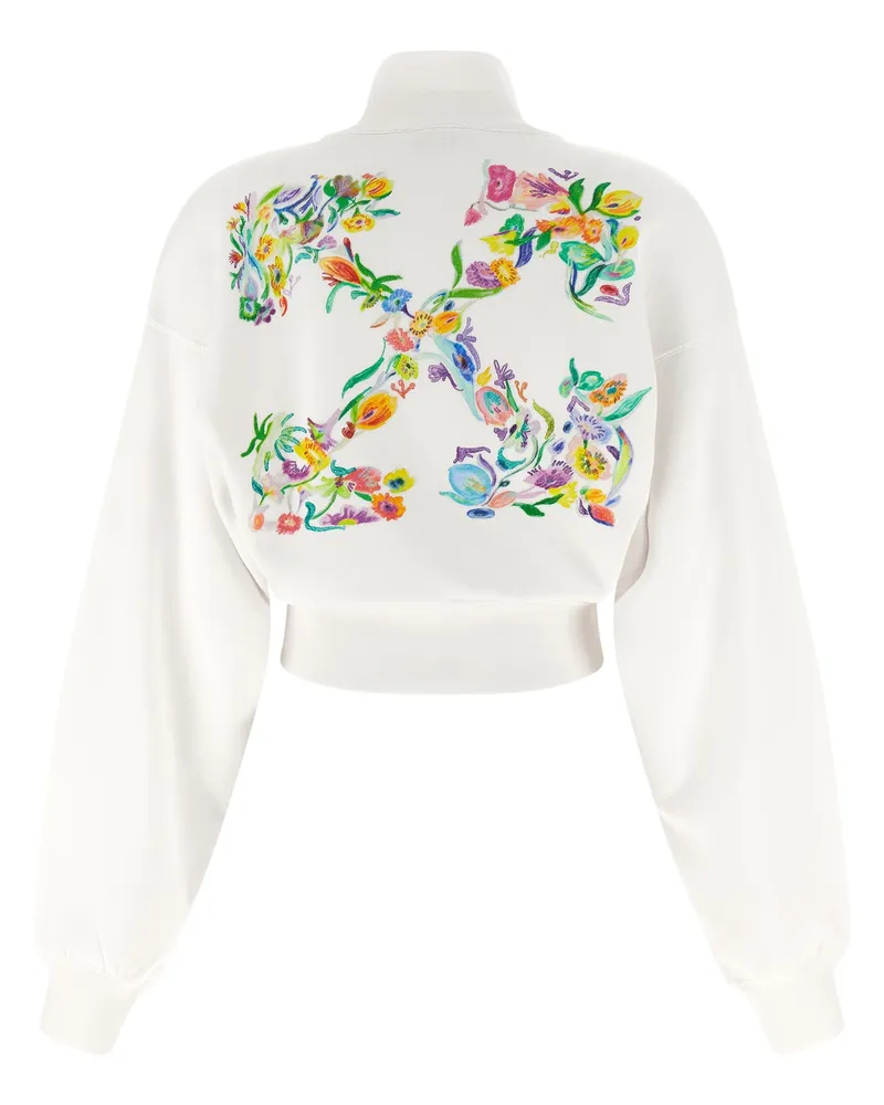 OFF-WHITE Women's White Cotton Sweatshirt Clothing White