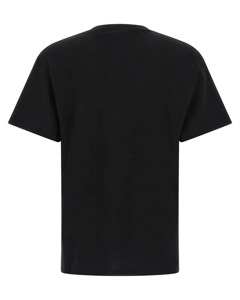 Alexander McQueen Men's Bicolor Cotton T-Shirt Black
