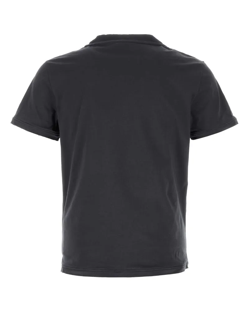 Prada Men Graphite Cotton T-Shirt Piombo Exterior Gray