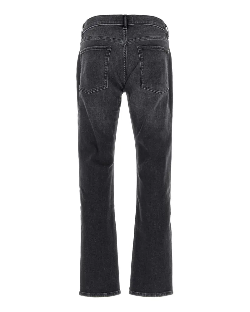7 for all mankind Men's Black Stretch Denim Jeans Grigio Exterior: Cotton Elastane Black