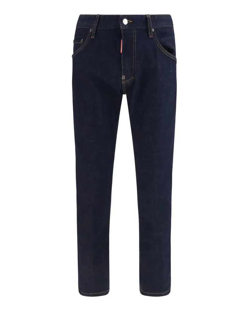 Dsquared2 Men's Jeans Slim Fit Navy Blue Cotton Navy