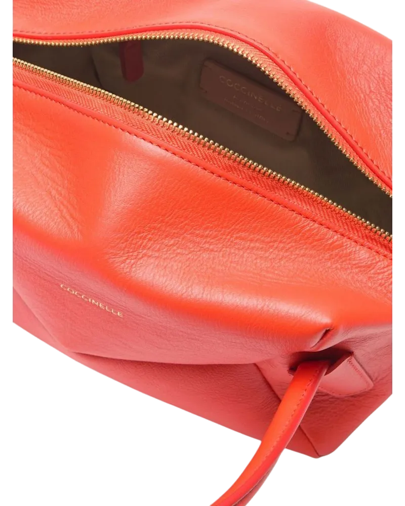 Coccinelle Joana Leather Shoulder Bag — Red Red