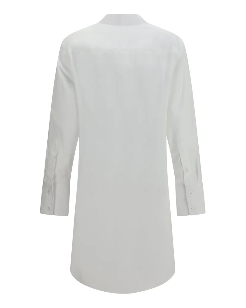 Maison Margiela Women's Raw-Edge Cotton Mini Dress White White