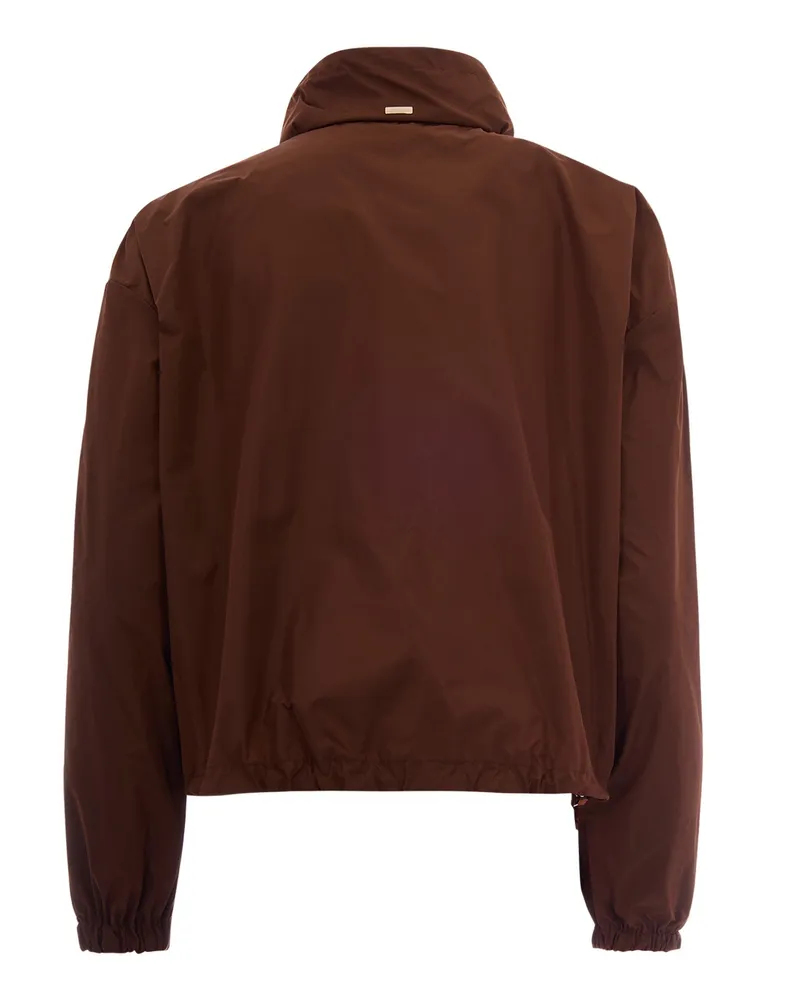 Herno Water-Repellent Nylon Taffeta Jacket — Brown Brown