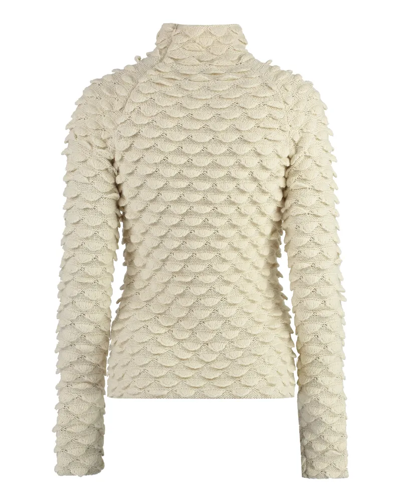 Bottega Veneta Women's Wool Turtleneck Sweater, Dove Beige