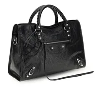 Women's Black Lamb Ovis Aries Shoulder Bag