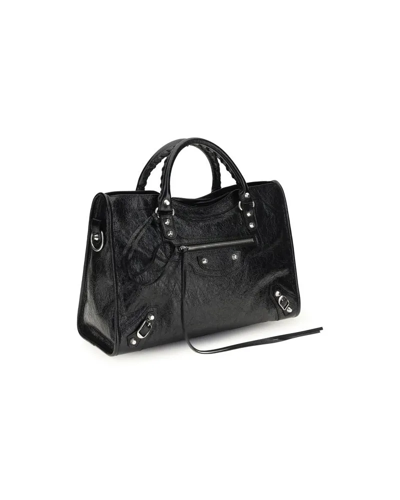 Balenciaga Women's Black Lamb Ovis Aries Shoulder Bag Black