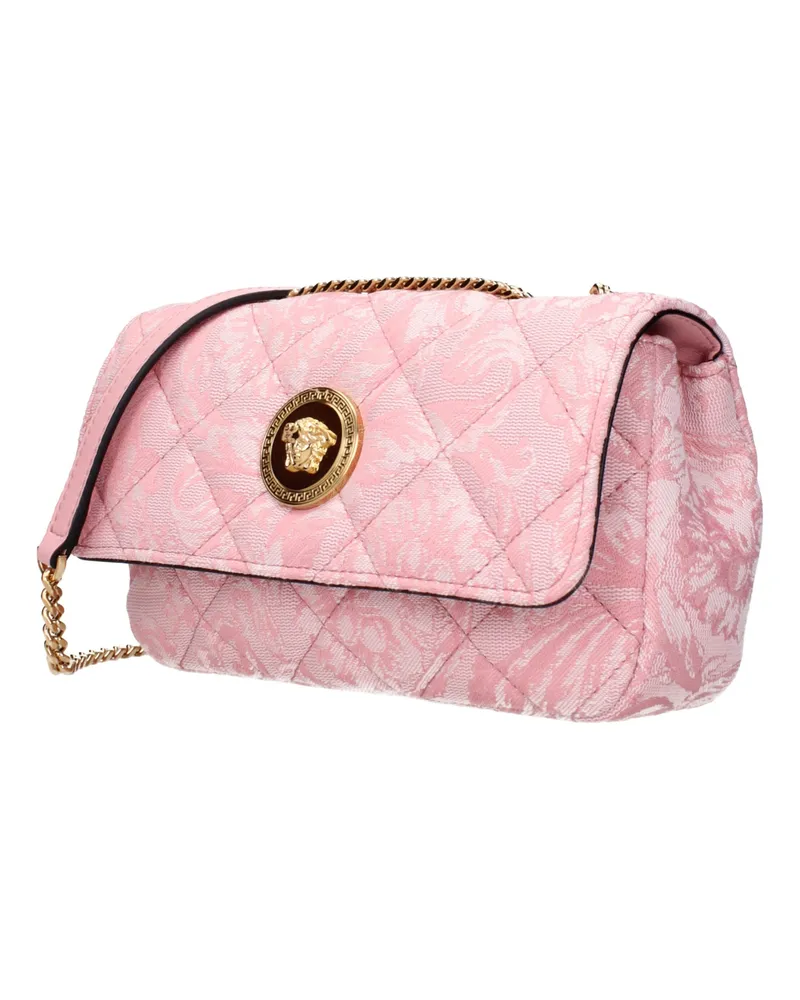 Versace Women's Pink Fabric Shoulder Bag Pink