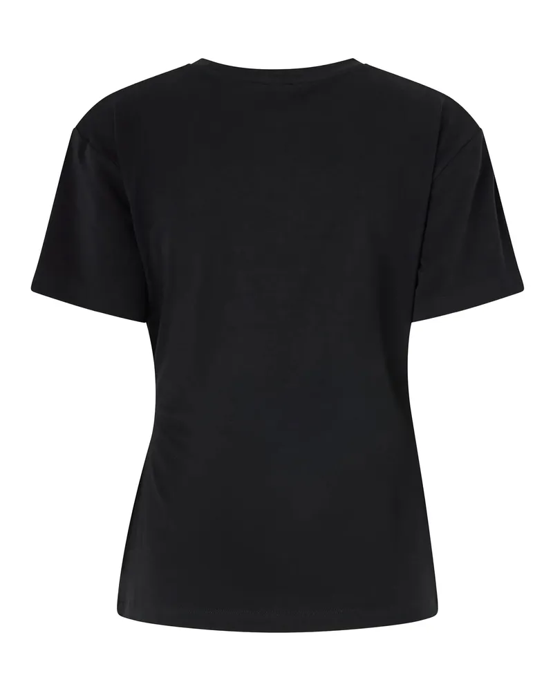 Pinko Gold-Appliqué Draped T-Shirt — Black Black