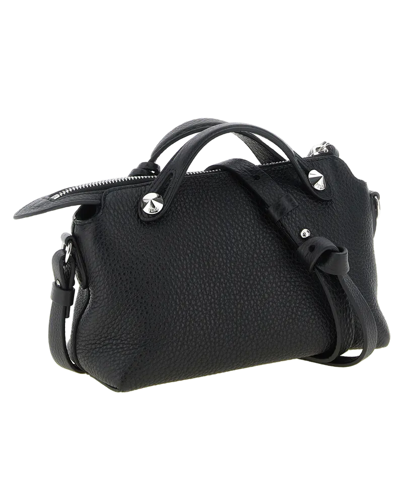 Fendi Calfskin Leather Top Handle Bag — Black Black