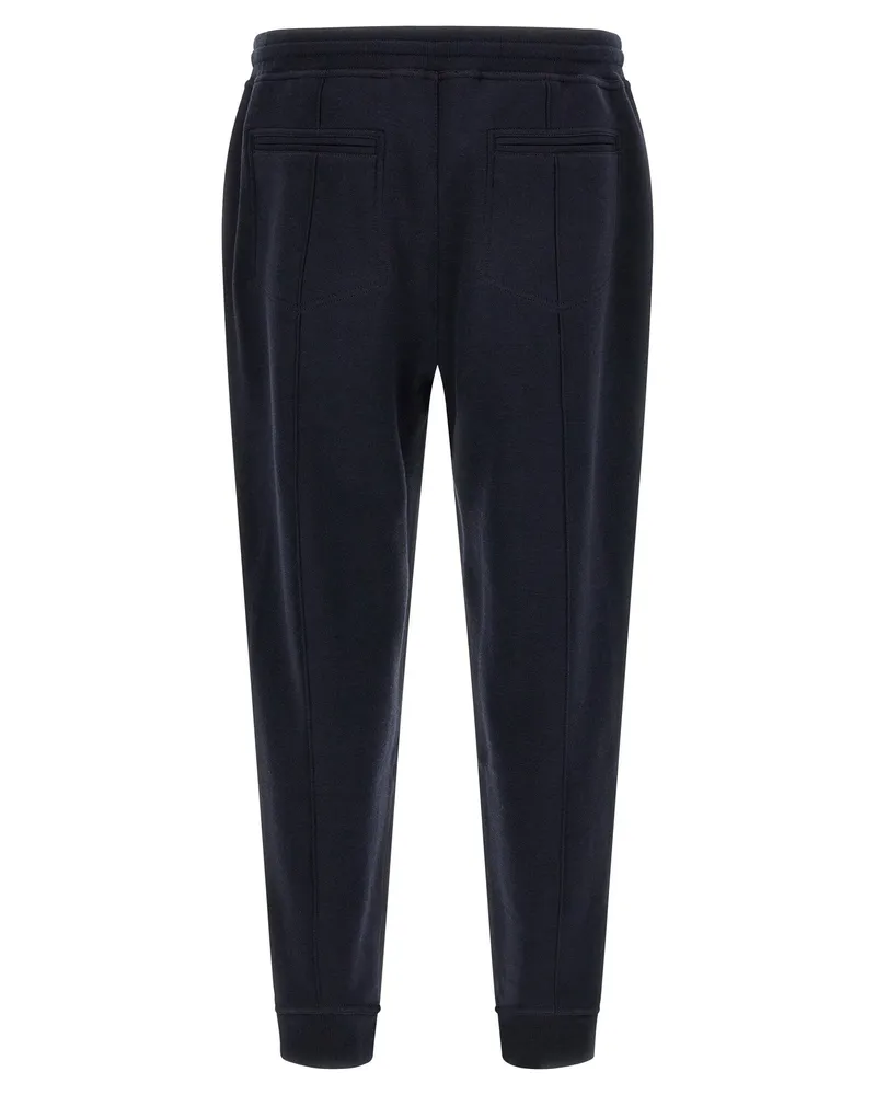 Brunello Cucinelli Cotton, Cashmere and Silk Blend Joggers — Navy Navy