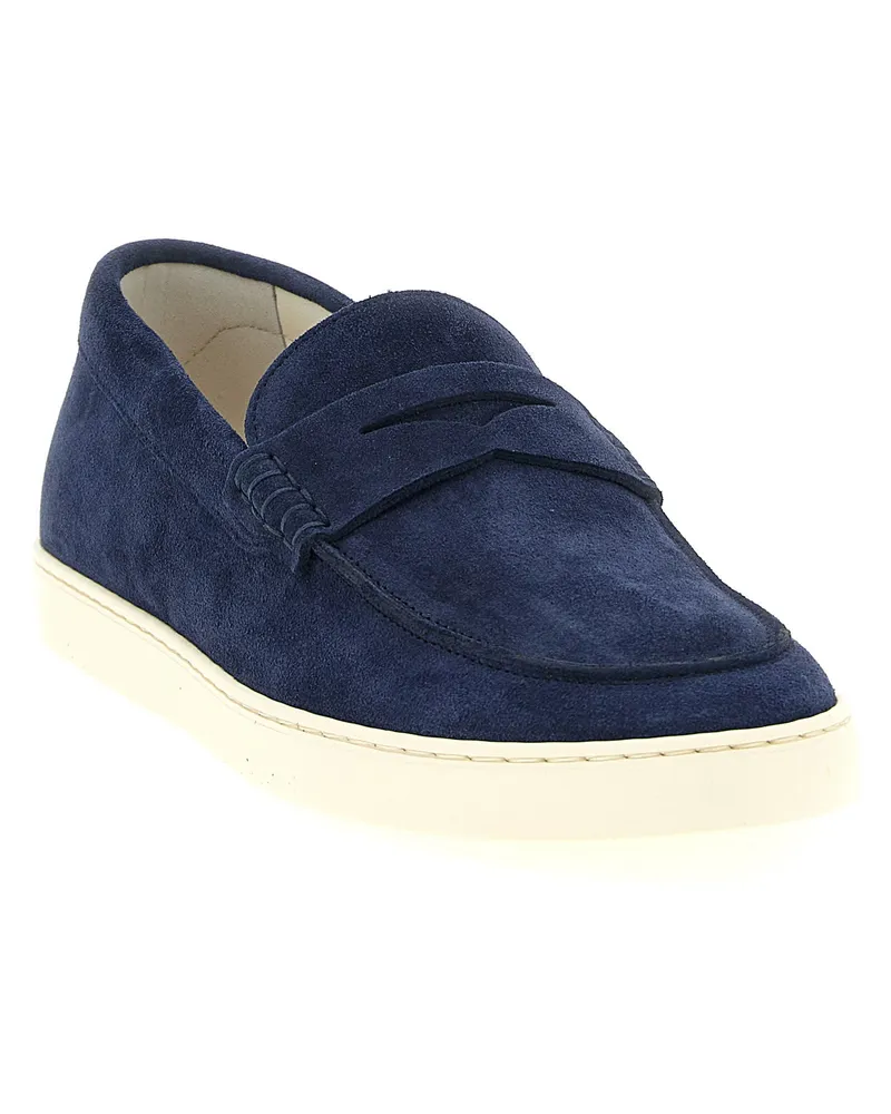 Brunello Cucinelli Suede Slip-On Loafer — navy Navy