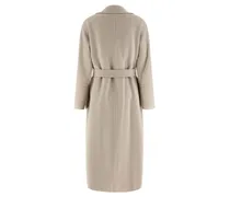 Women's Beige Virgin Wool Coat Clothing