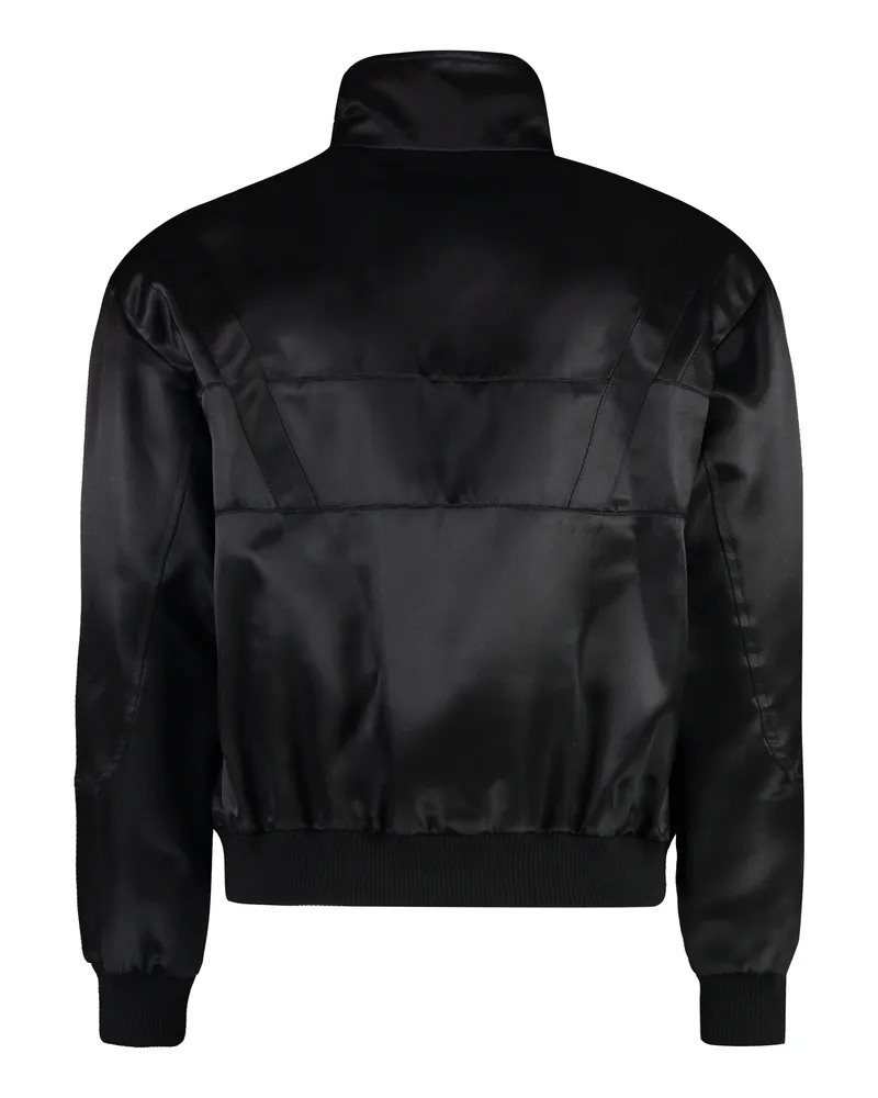 Saint Laurent Men's Teddy Full-Zip Jacket Black Bomber Black