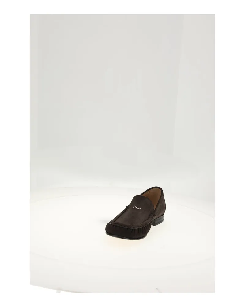Dior Men's Loafers Mauris Morbido Brown Leather Calf Brown