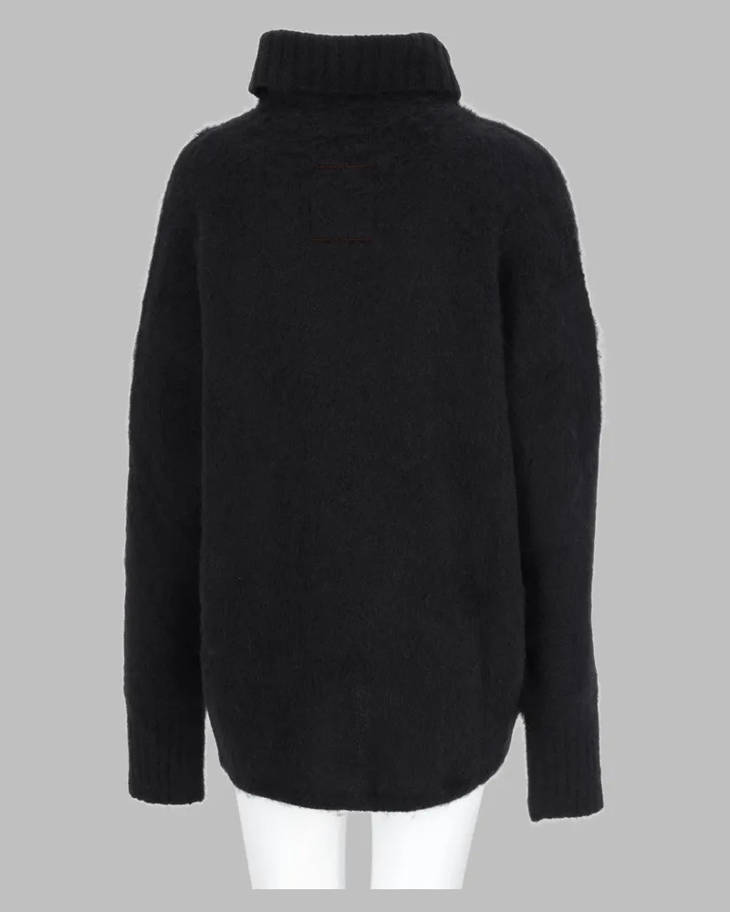 Uma Wang Alpaca and Wool Turtleneck Sweater — Black Black