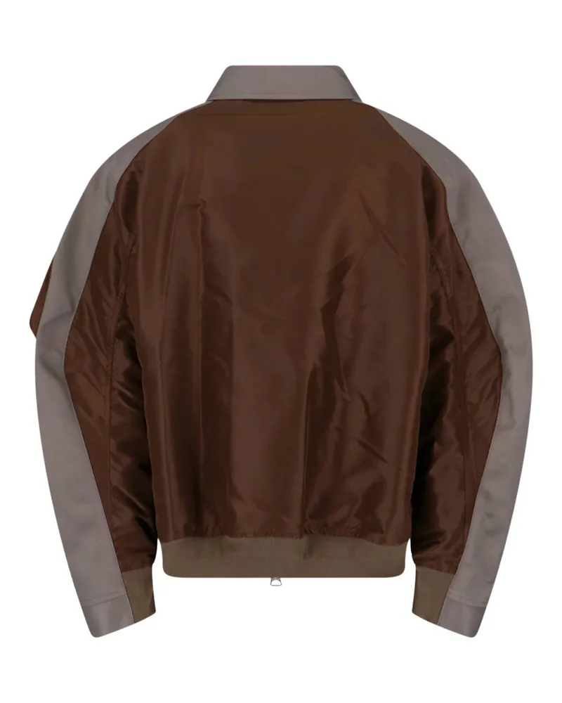 Sacai Men's Jackets Brown Nylon Brown