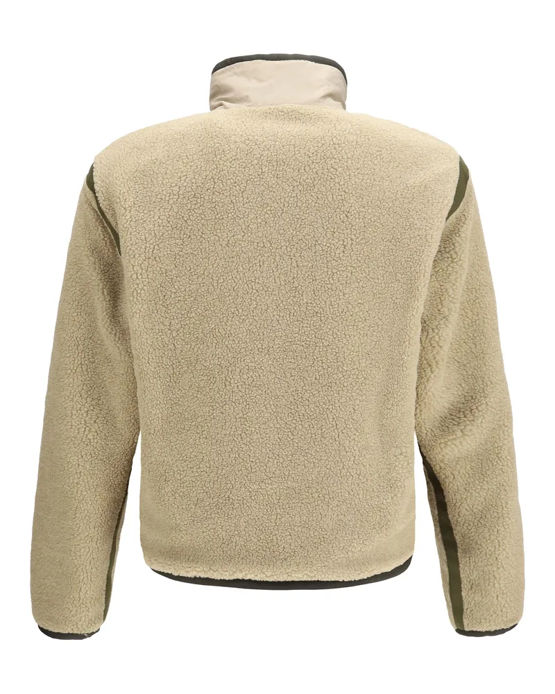 Moncler Reversible Teddy Fleece Sweatshirt — Green Green