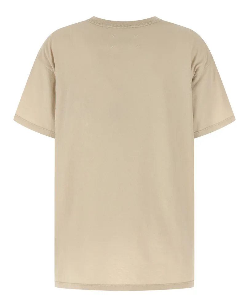 Maison Margiela Women's Beige Cotton T-Shirt Beige