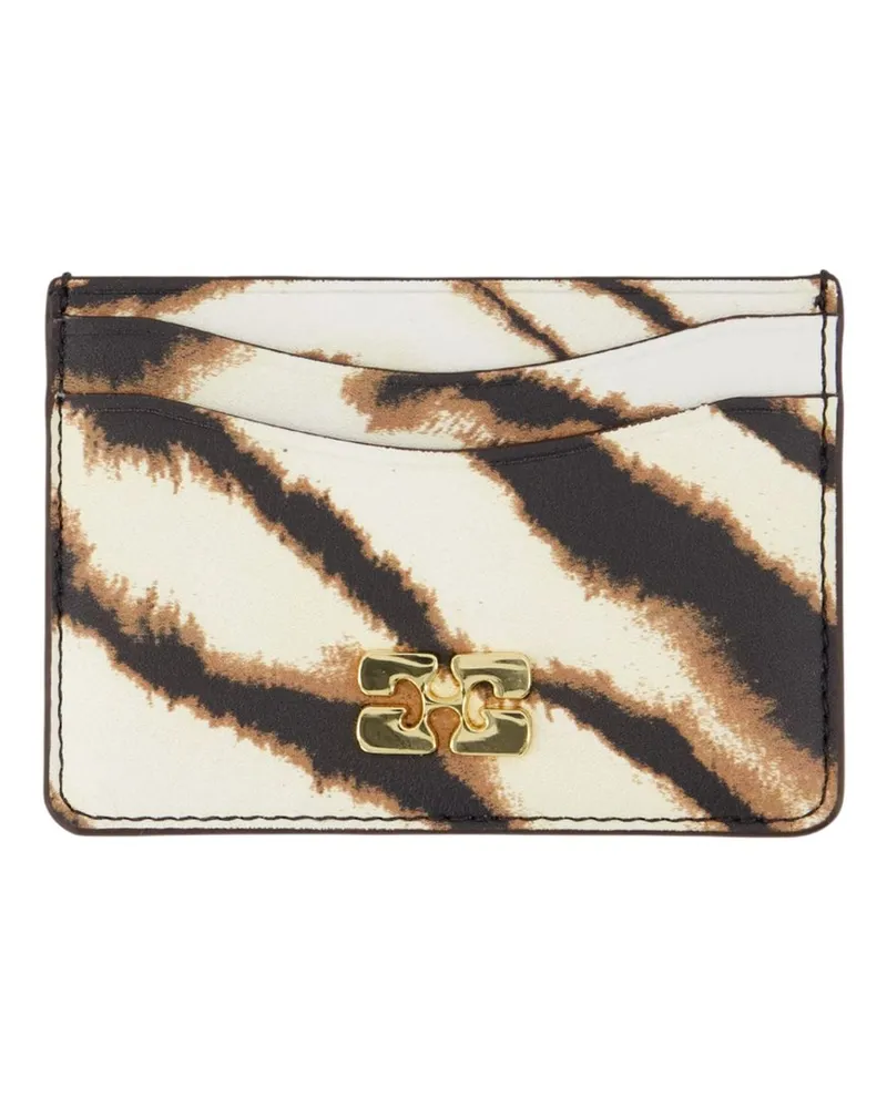 Ganni Women's Bou Zebra Card Holder -  Synthetic Ivory Accessories Card-Holder Ivory