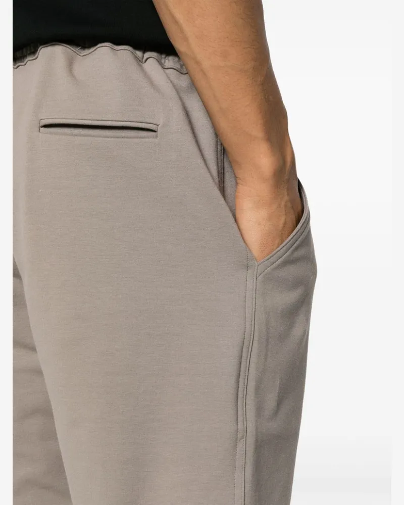Kiton Women's Mid-Rise Track Shorts Ss24 M Taupe