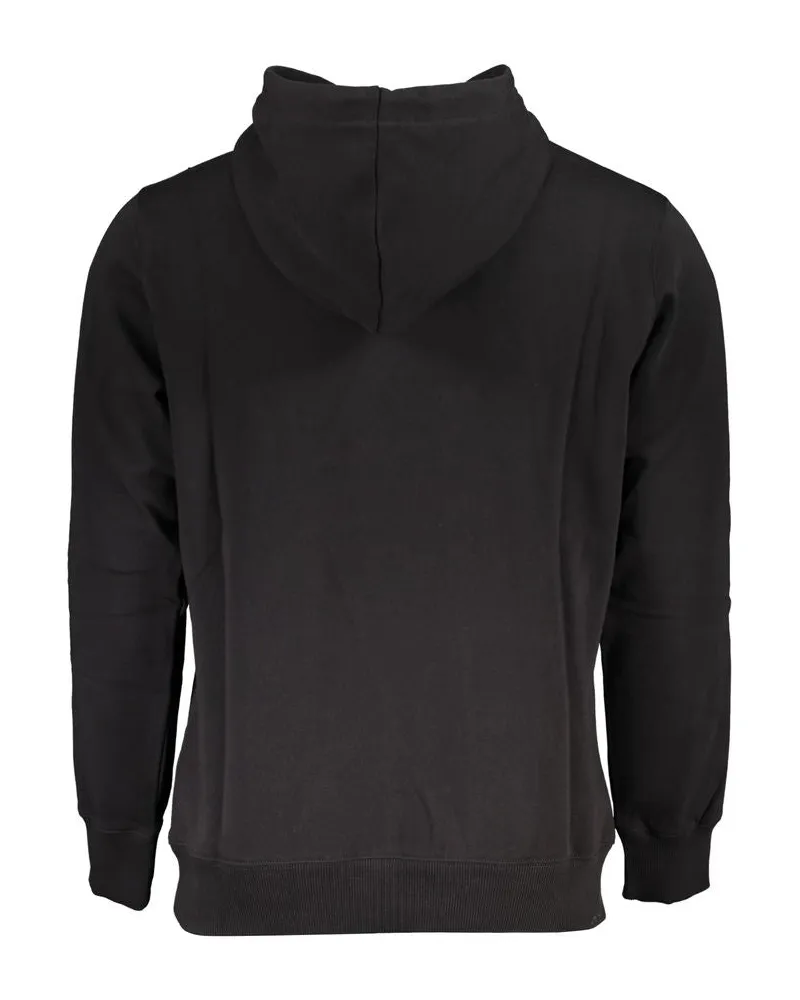 Calvin Klein Logo-Printed Cotton Hoodie — Black Black