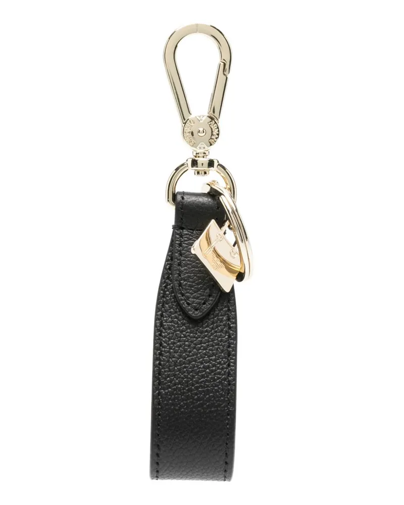 Emporio Armani Leather Key Case — Black Black