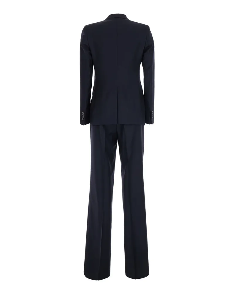 Tagliatore Women's Double-Breasted Suit Blue Trouser Suits Navy
