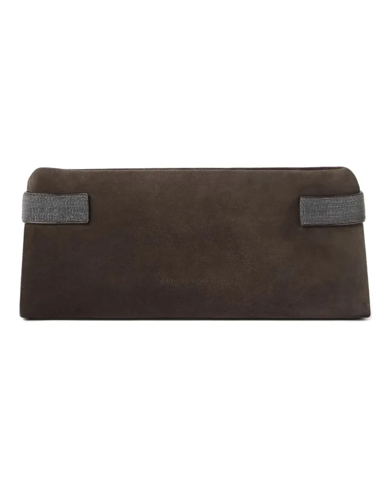Brunello Cucinelli Women's Essence Clutch Bag Aw25 W Brown