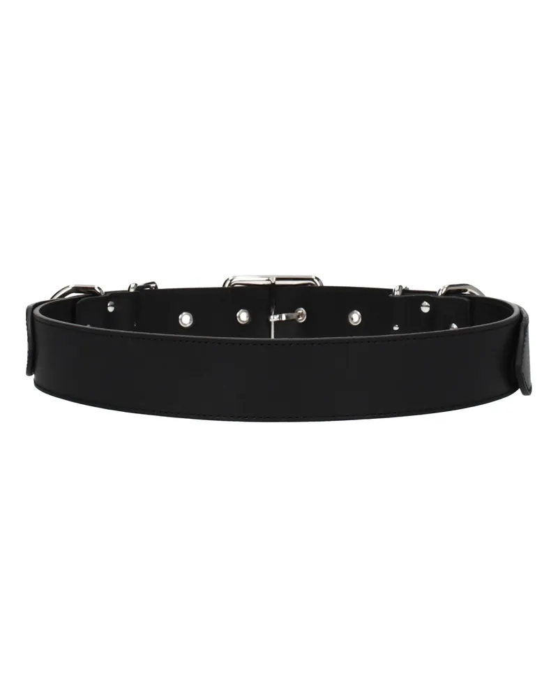 Moschino Women's Black Leather Belt Black