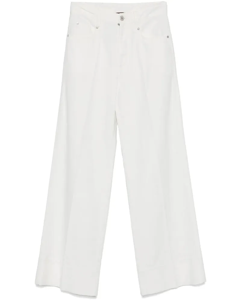 Brunello Cucinelli Women's Wide-Leg Trousers Ss25 W White