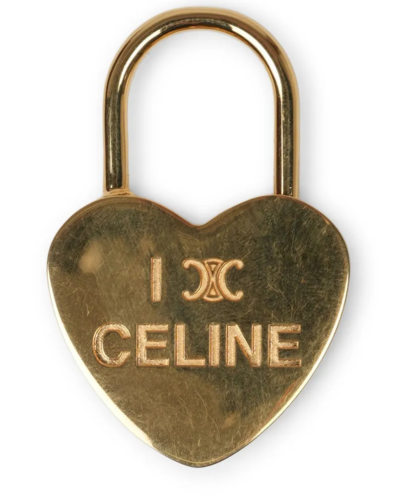 Celine Heart-Shaped Padlock Charm — Gold Gold