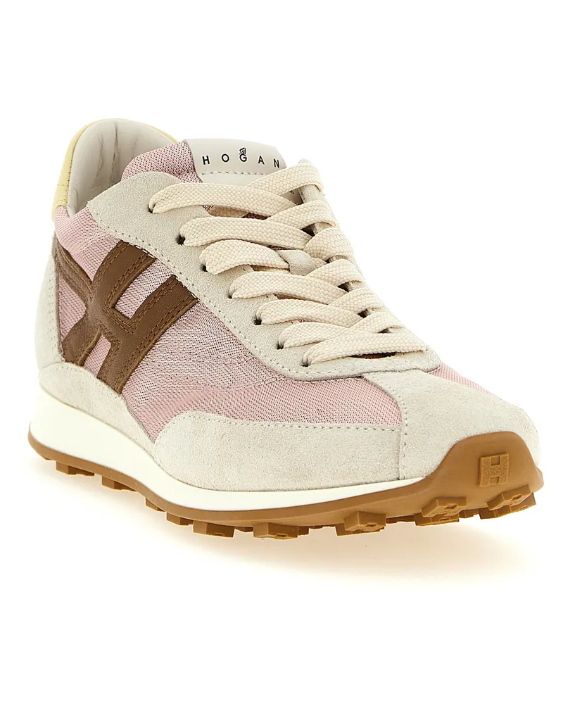 Hogan Suede and Technical Fabric Sneaker — cream Cream