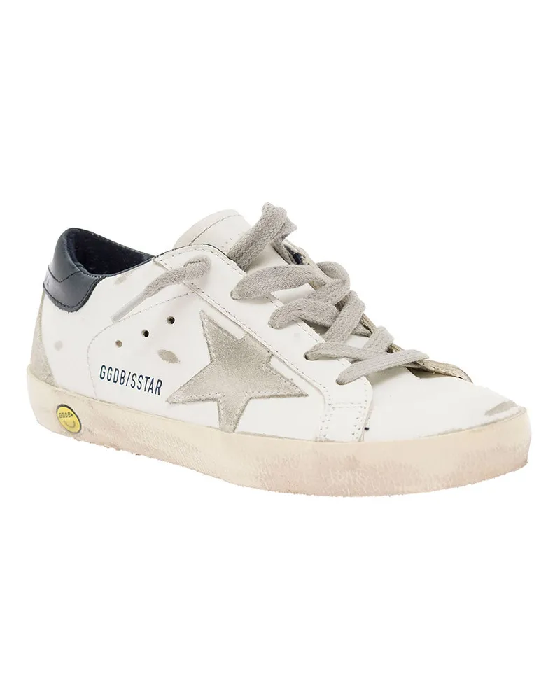 Golden Goose Boys' Kids Sneakers Super Star White Suede Cow Leather Trainers White