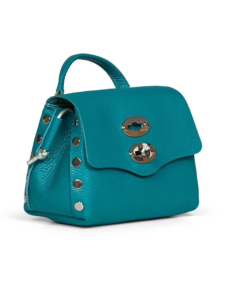 Zanellato Women's Handbag Postina Super Baby Pesto Green Bovine Leather Handbags Hand Bags Green