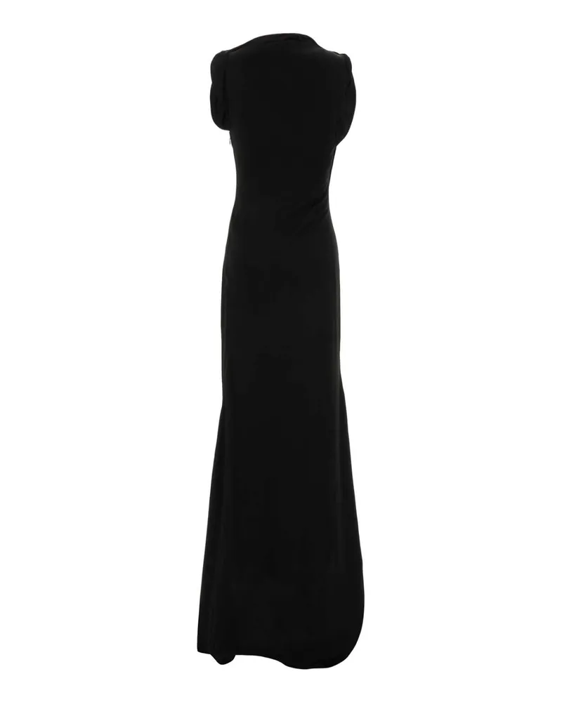 Victoria Beckham Acetate Viscose Dress — Black Black