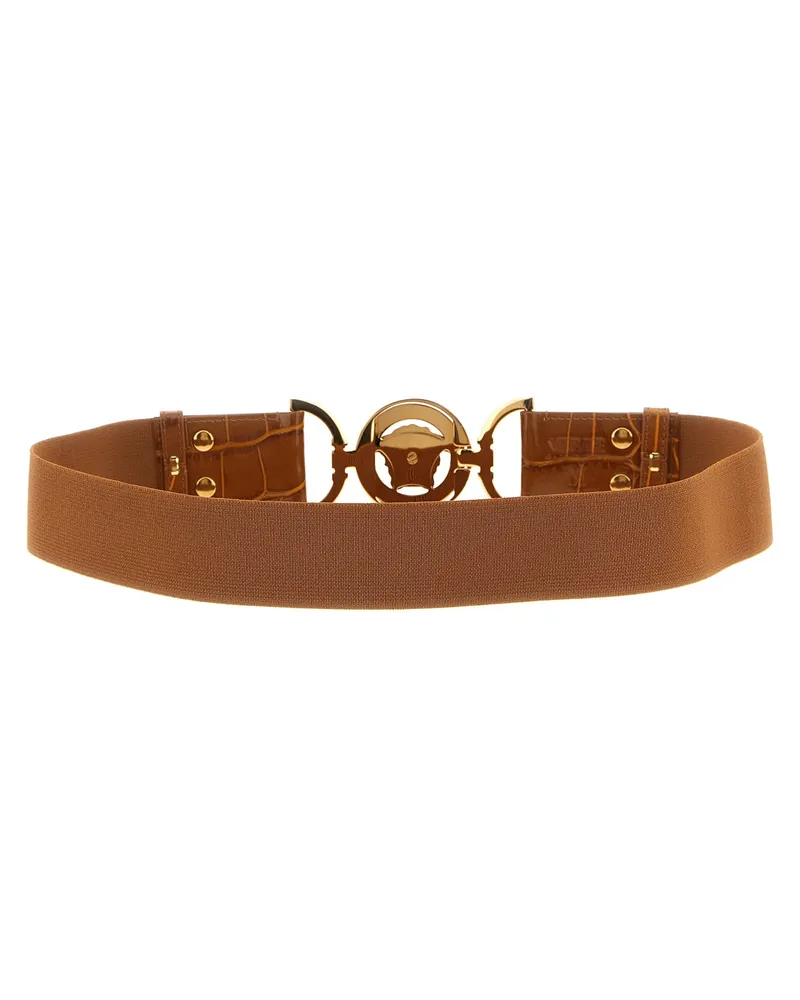 Versace Women Brown Calfskin Regular Belt Brown